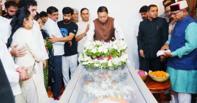 *मुख्यमंत्री श्री पुष्कर सिंह धामी ने दिवंगत निशानेबाज श्री जसपाल राणा के आवास पहुंचकर व्यक्त की शोक संवेदना*