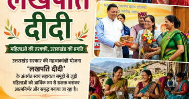 *उत्तराखण्ड में लखपति दीदी का आंकड़ा 3 लाख पार*